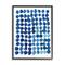 Stupell Industries Blue Polka Dot Pattern Circle Shape Grid Watercolor Framed Wall Art
